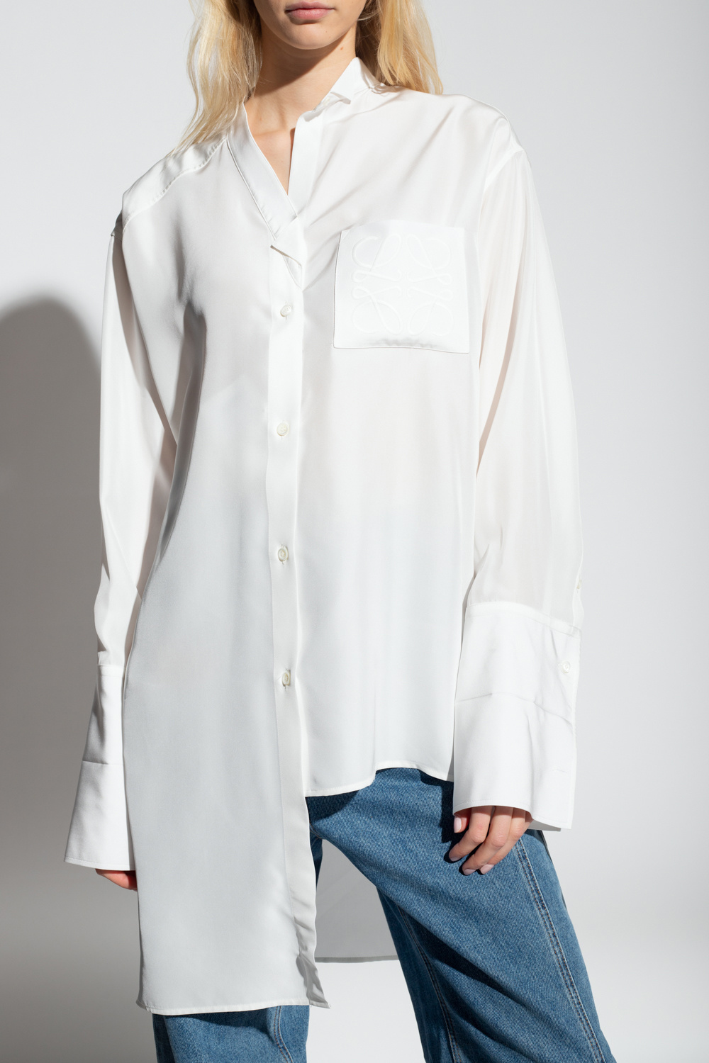 White Silk shirt Fashion Loewe - GenesinlifeShops Denmark - flow